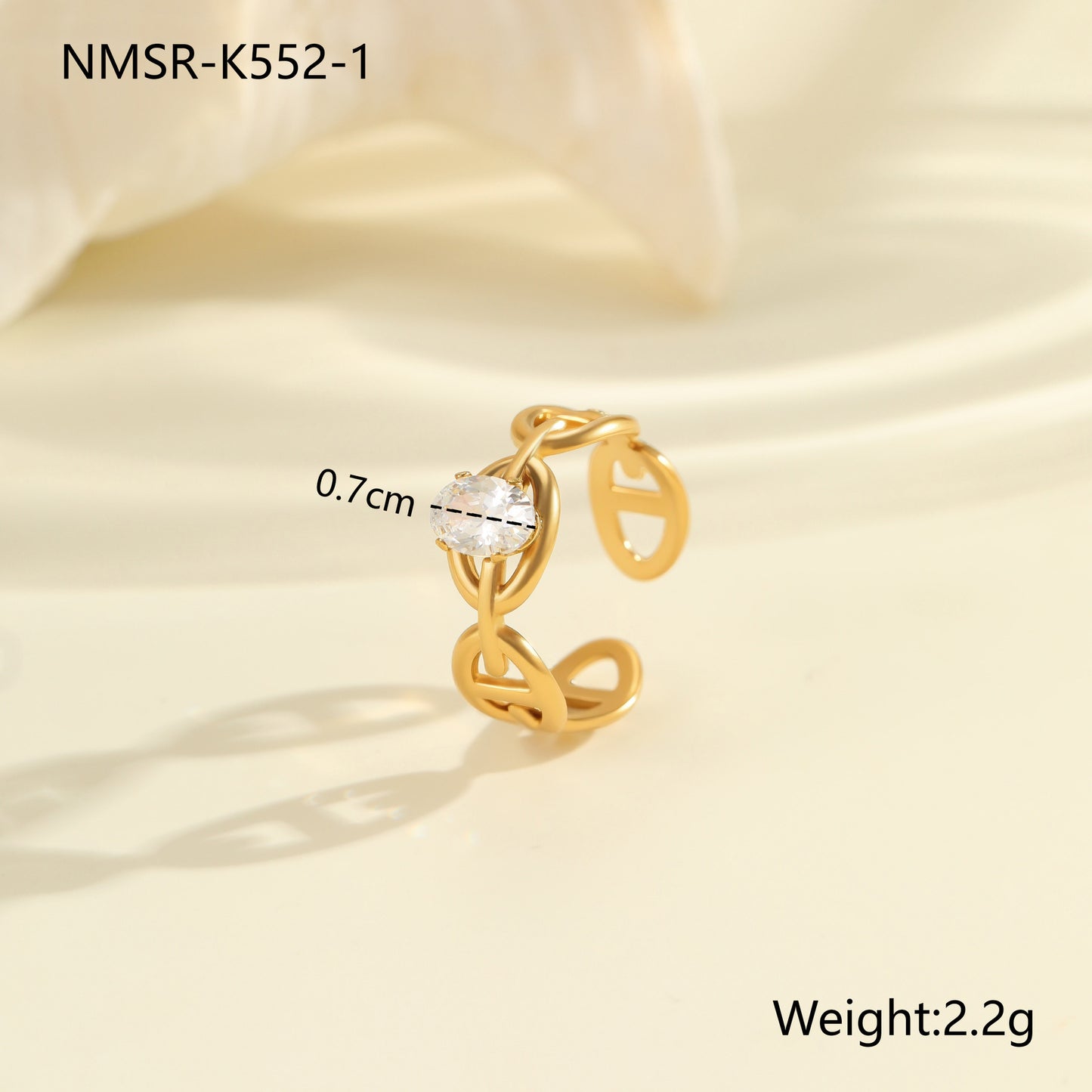 Fashion Zircon Ring Exquisite Hand Jewelry