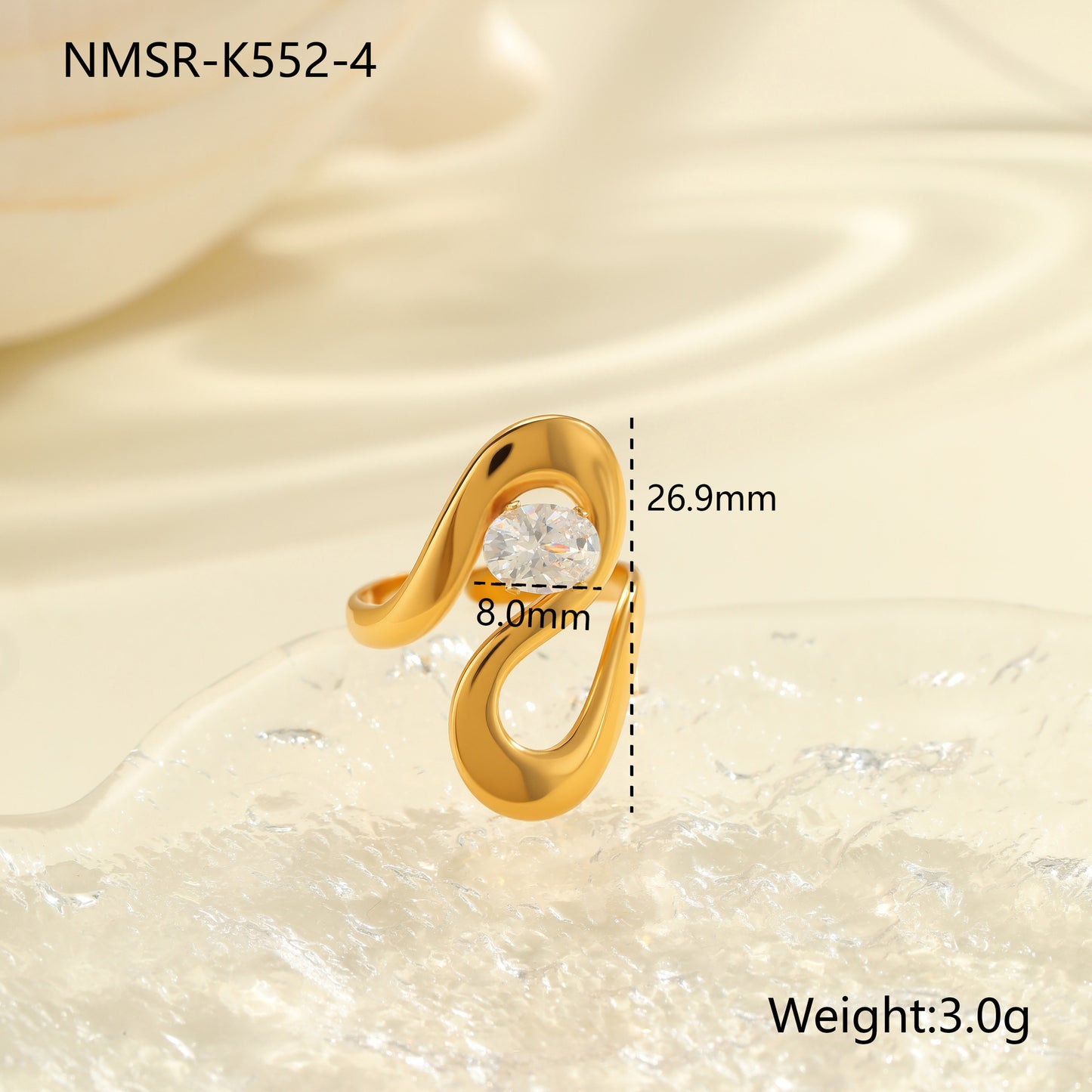 Fashion Zircon Ring Exquisite Hand Jewelry