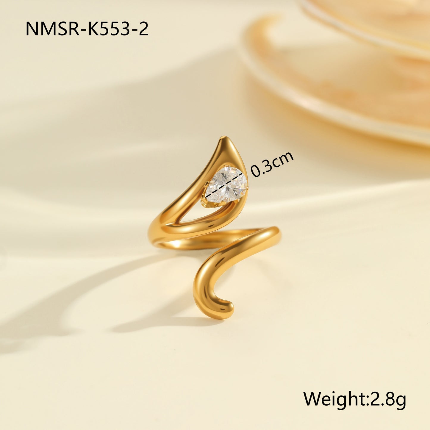 Fashion Zircon Ring Exquisite Hand Jewelry