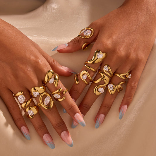 Fashion Zircon Ring Exquisite Hand Jewelry