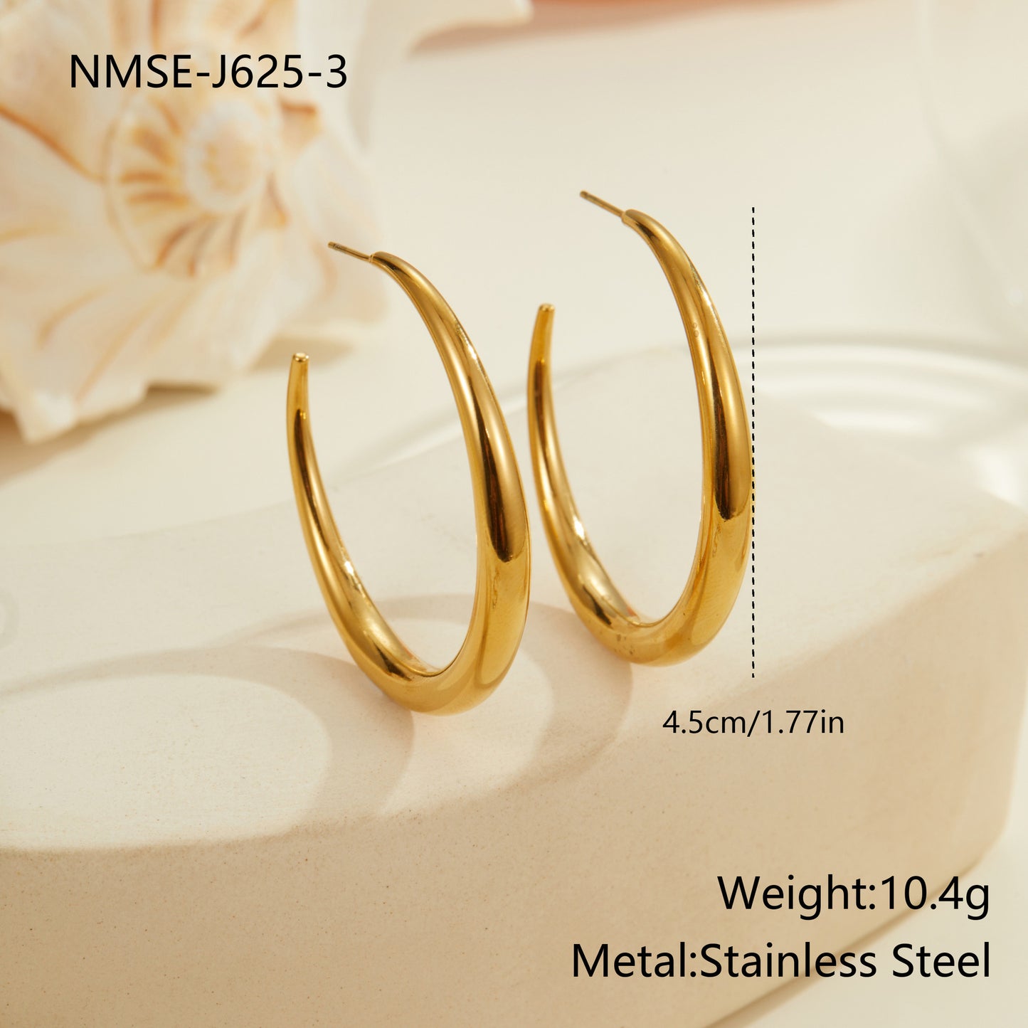 Hoop All-match Titanium Steel Earrings Simple Style