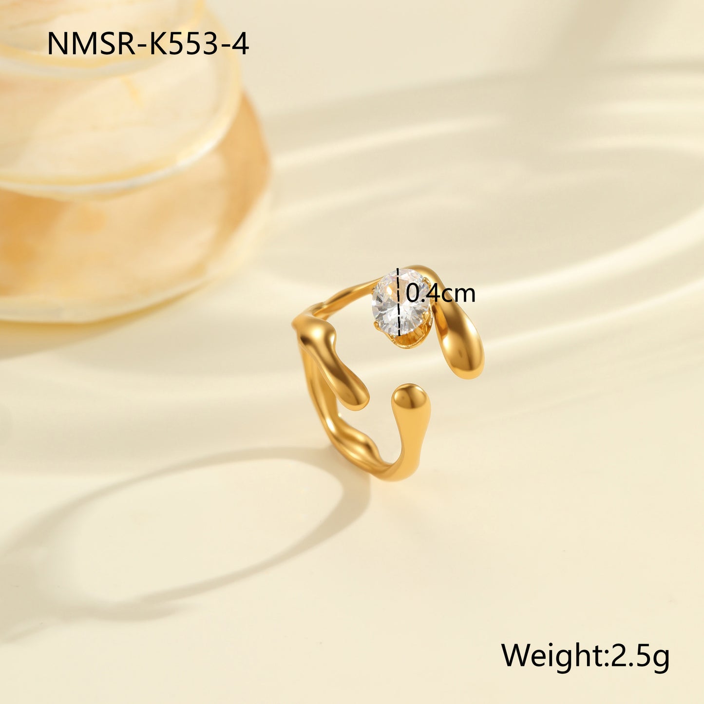 Fashion Zircon Ring Exquisite Hand Jewelry