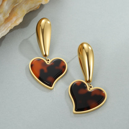 Tortoiseshell Resin Hawksbill Color Earrings