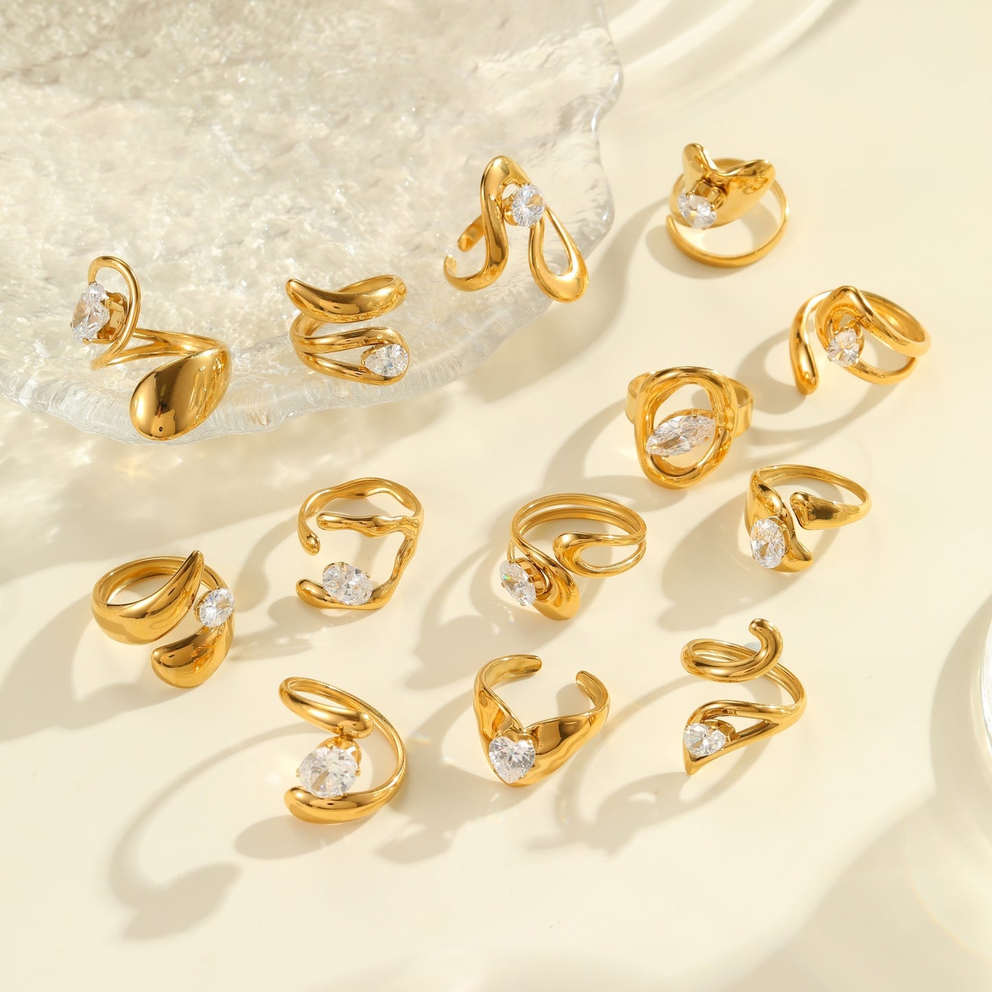 Fashion Zircon Ring Exquisite Hand Jewelry